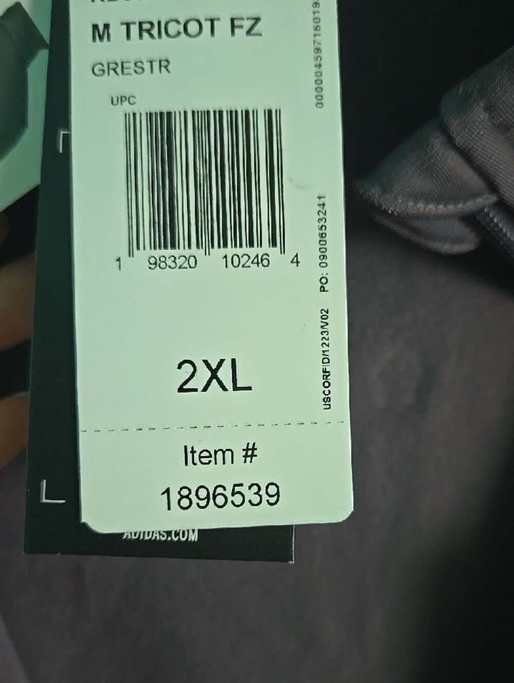 adidas Lightweight Gray Zip-Up Jacket - Picture 5 of 5